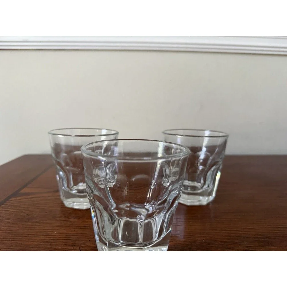 Set of 3 Libbey Duratuff Gibraltar Glasses 8oz #35  Made in USA.